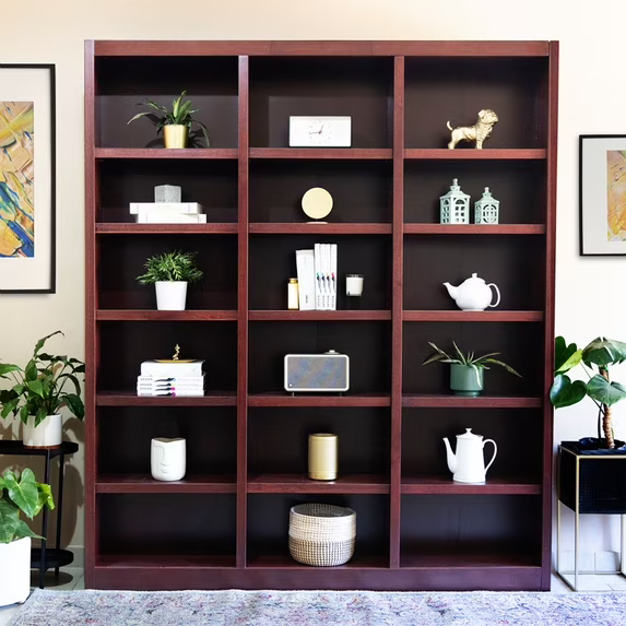 Traditional Triple-Wide Bookcase